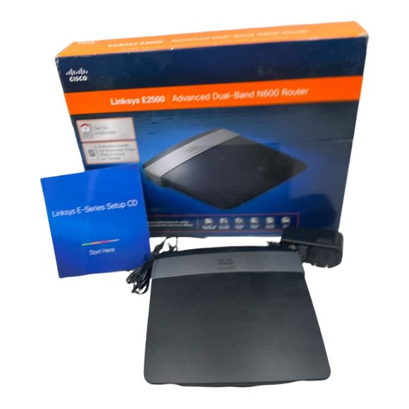 Cisco Linksys E2500 Router Internet Wireless 4-Port Class B Dual Band Wifi - Picture 1 of 10